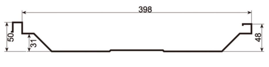 MM-PR-0111 Boltless Roof Panel profile drawing