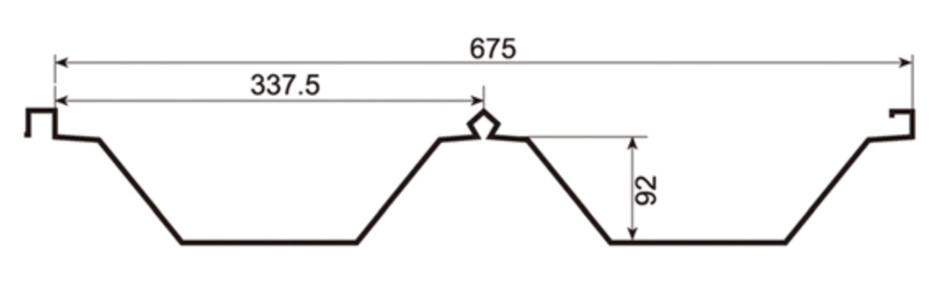 MM-PR-0112 Boltless Roof Panel profile drawing