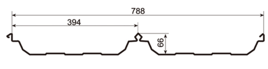 MM-PR-0118 Boltless Roof Panel profile drawing