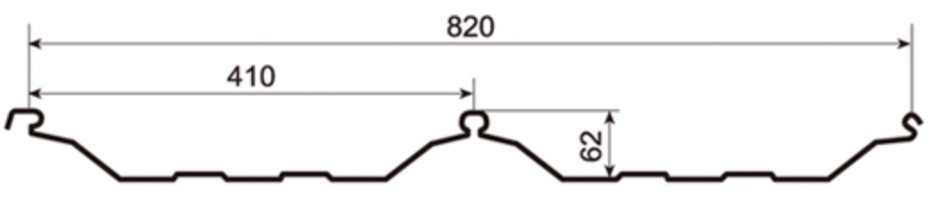 MM-PR-0120 Boltless Roof Panel profile drawing