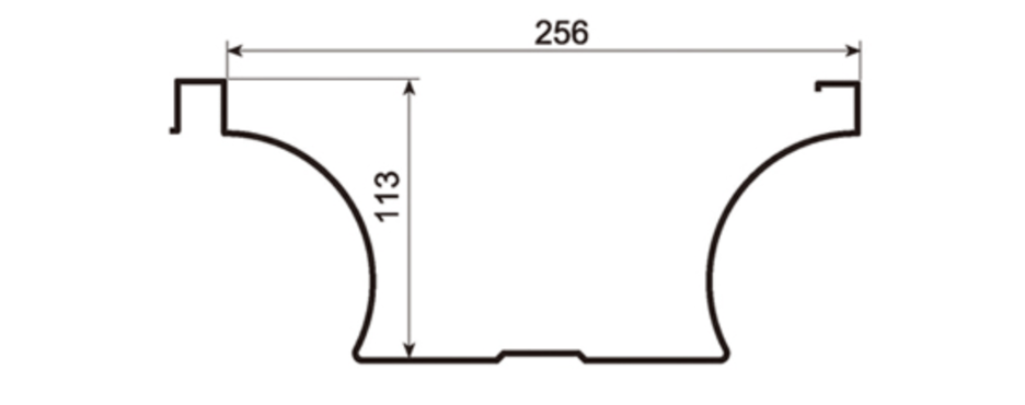 MM-PR-0121 Boltless Roof Panel profile drawing