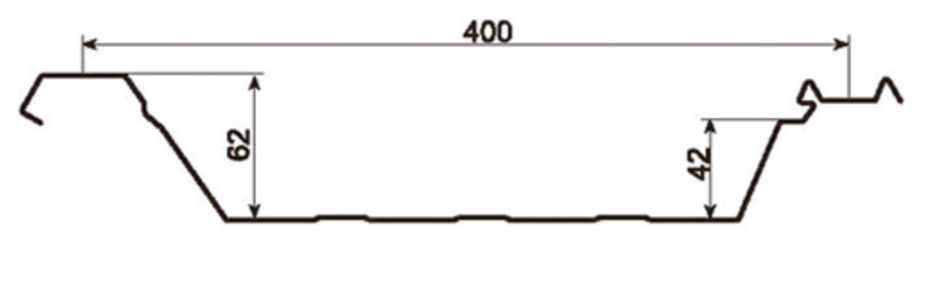 MM-PR-0122 Boltless Roof Panel profile drawing