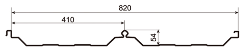 MM-PR-0123 Boltless Roof Panel profile drawing