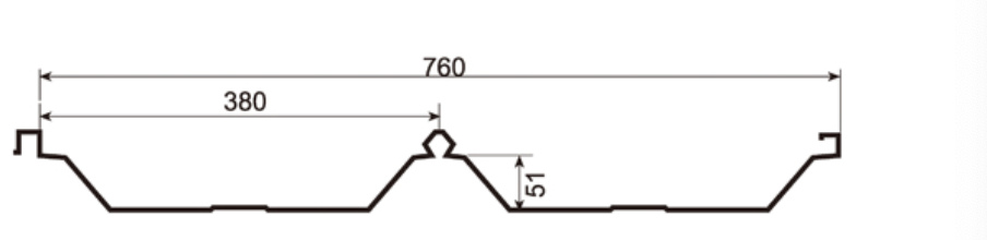 MM-PR-0126 Boltless Roof Panel profile drawing