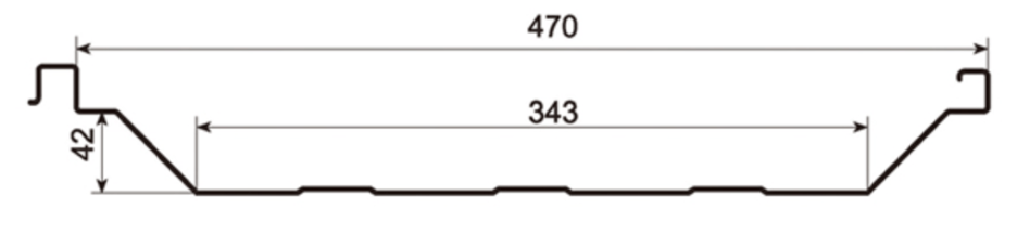 MM-PR-0130 Boltless Roof Panel profile drawing