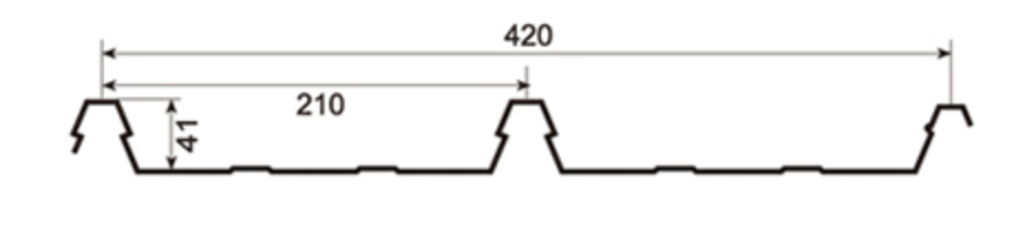 MM-PR-0131 Boltless Roof Panel profile drawing