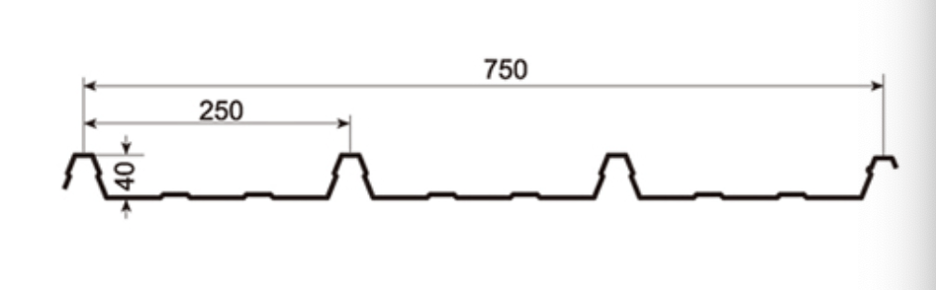 MM-PR-0133 Boltless Roof Panel profile drawing