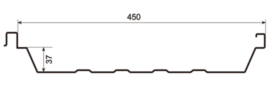 MM-PR-0134 Boltless Roof Panel profile drawing