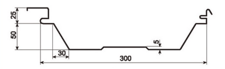 MM-PR-0136 Boltless Roof Panel profile drawing