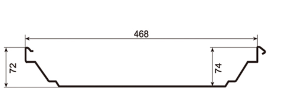 MM-PR-0138 Standing Seam Roof Panel profile drawing