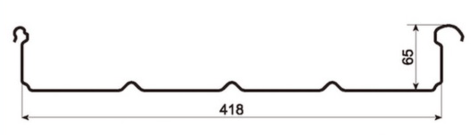 MM-PR-0140 Standing Seam Roof Panel profile drawing