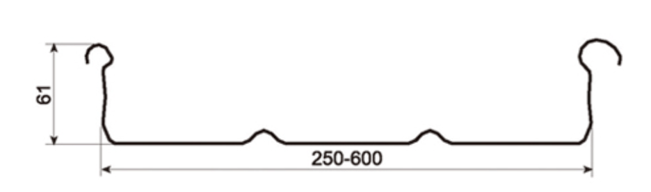MM-PR-0142 Standing Seam Roof Panel profile drawing