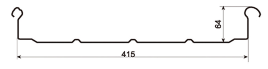 MM-PR-0143 Standing Seam Roof Panel profile drawing