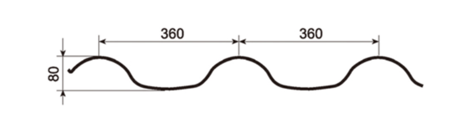 MM-PR-0150 Step Tile Roof Panel profile drawing