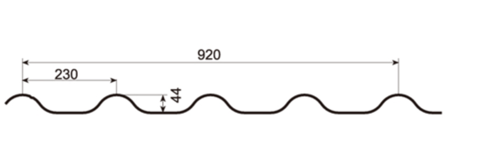 MM-PR-0151 Step Tile Roof Panel profile drawing