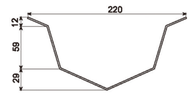 MM-PR-0168 Gutter profile drawing