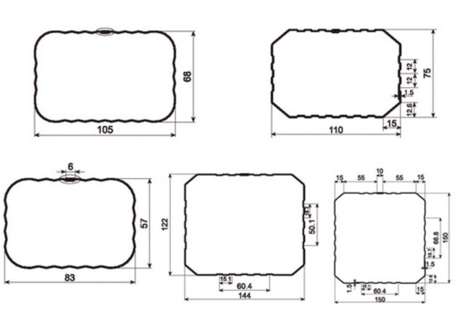 MM-PR-0169 Rainspout's profile drawing