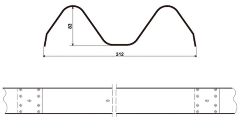 MM-PR-0171 Highway Barrier profile drawing