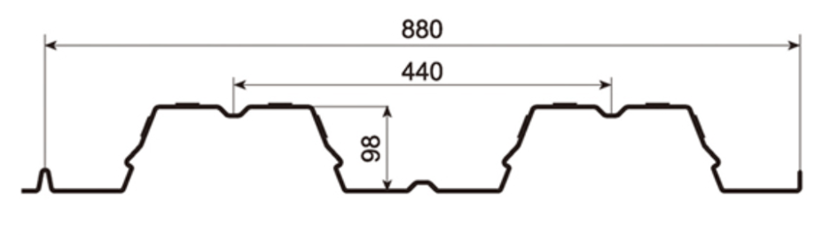 MM-PR-0175 Metal Decking profile drawing