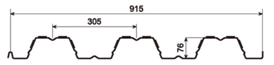 MM-PR-0177 Metal Decking profile drawing