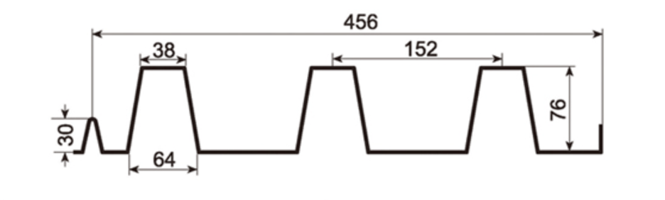 MM-PR-0178 Metal Decking profile drawing