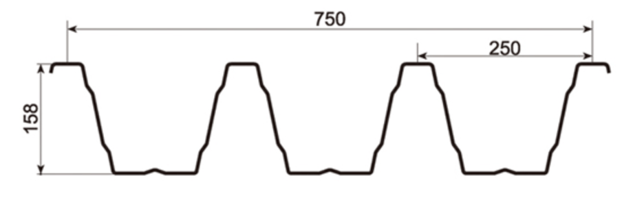 MM-PR-0183 Metal Decking profile drawing