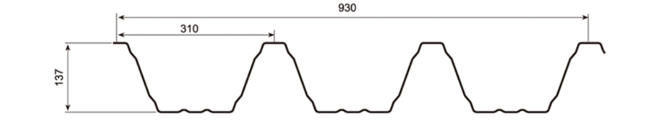 MM-PR-0184 Metal Decking profile drawing