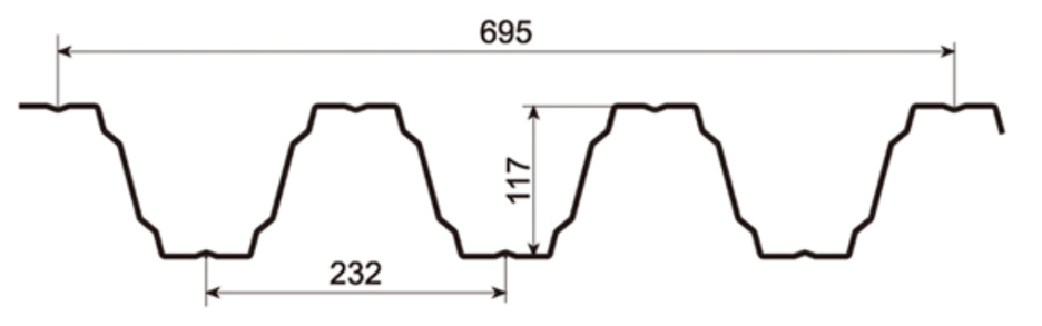 MM-PR-0185 Metal Decking profile drawing