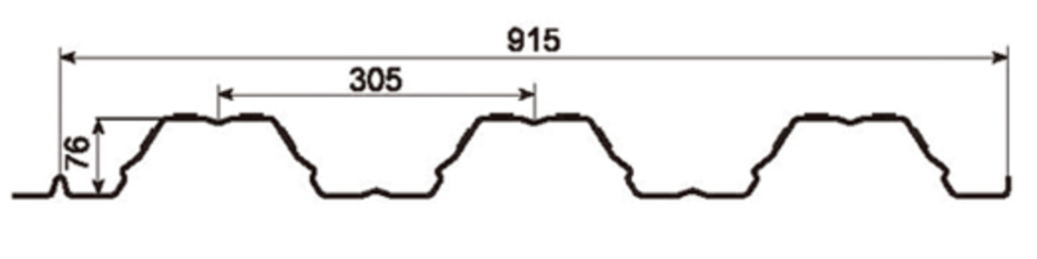 MM-PR-0186 Metal Decking profile drawing