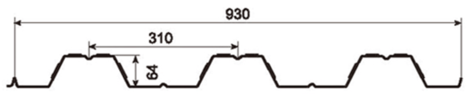 MM-PR-0188 Metal Decking profile drawing