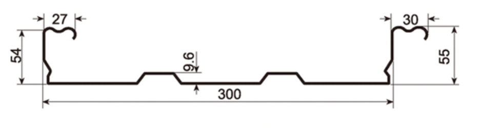 MM-PR-0193 Metal Decking profile drawing