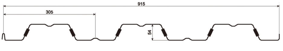 MM-PR-0194 Metal Decking profile drawing