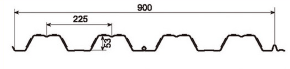 MM-PR-0195 Metal Decking profile drawing