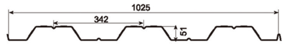 MM-PR-0196 Metal Decking profile drawing