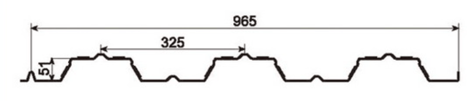 MM-PR-0197 Metal Decking profile drawing