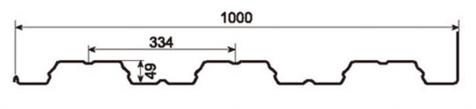 MM-PR-0200 Metal Decking profile drawing