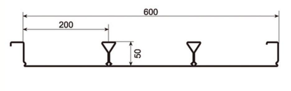 MM-PR-0201 Metal Decking profile drawing