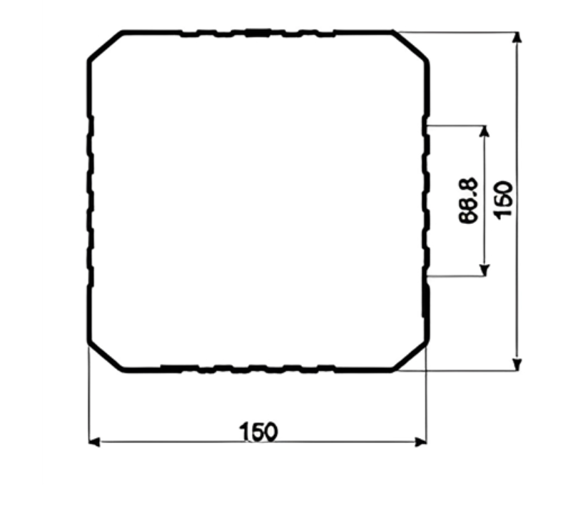 MM-PR-0225 Downpipe profile drawing
