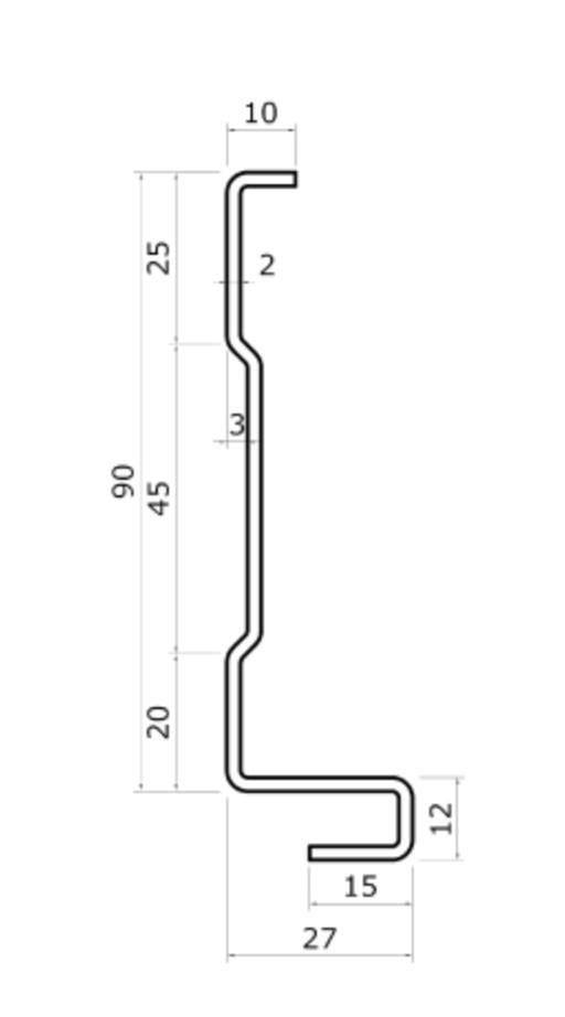 MM-PR-0240 Prefabricated Building profile drawing