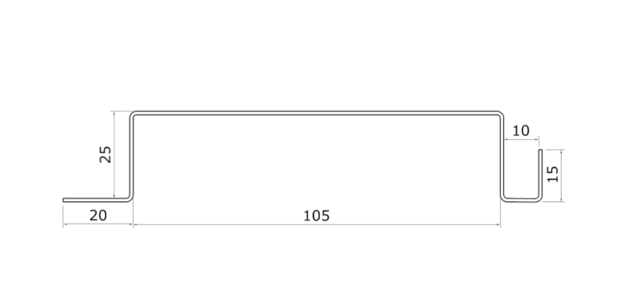 MM-PR-0244 Prefabricated Building profile drawing