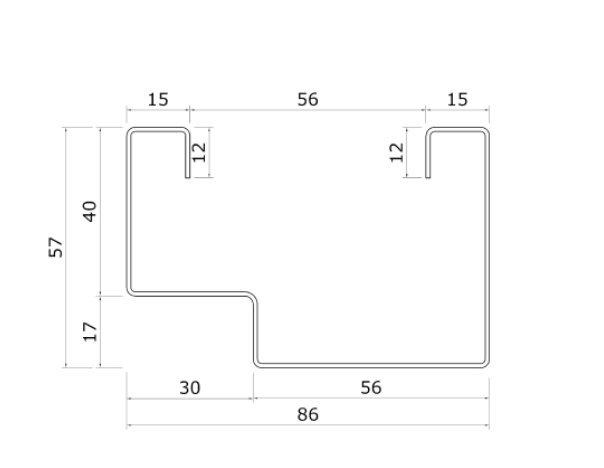 MM-PR-0255 Prefabricated Building profile drawing