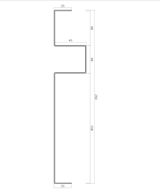 MM-PR-0263 Mezzanine Chassis Joist profile drawing