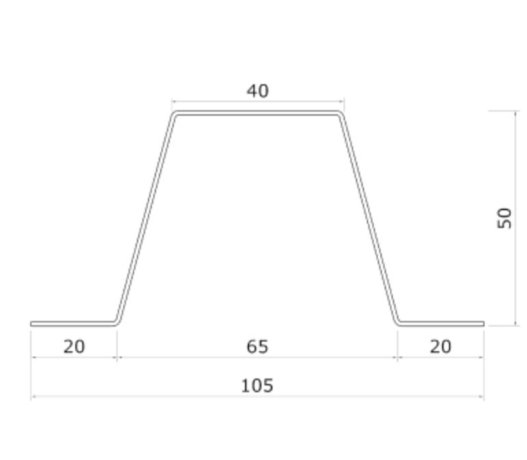 MM-PR-0263 Mezzanine Chassis Omega profile drawing