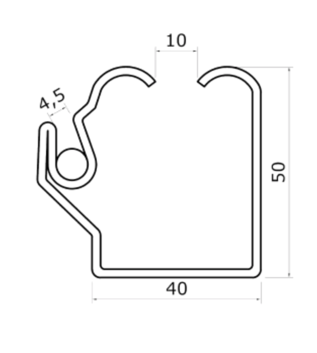 MM-PR-0285 Tautliner and curtainsider profile drawing