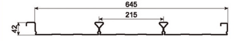 MM-PR-0289 Metal Decking profile drawing