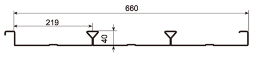 MM-PR-0291 Metal Decking profile drawing