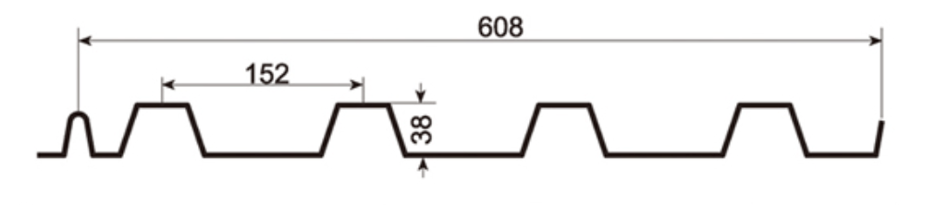 MM-PR-0292 Metal Decking profile drawing
