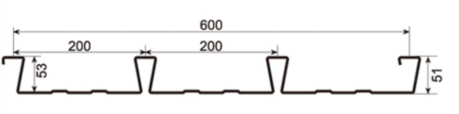 MM-PR-0294 Metal Decking profile drawing