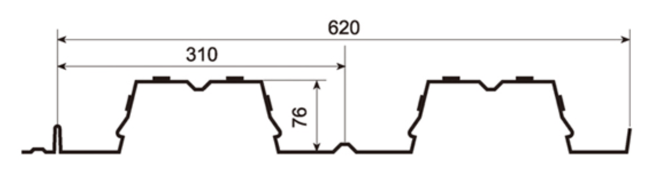 MM-PR-0295 Metal Decking profile drawing