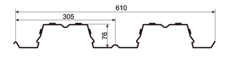 MM-PR-0296 Metal Decking profile drawing